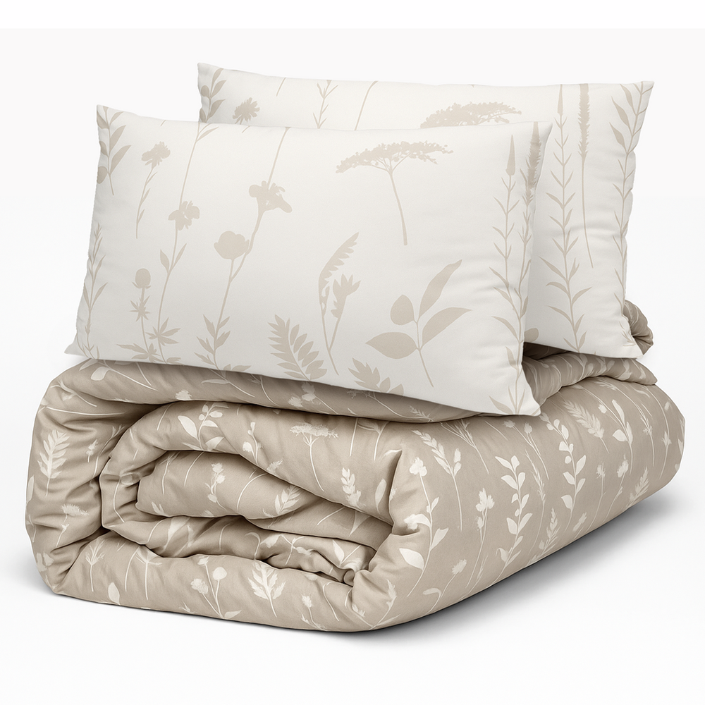 Decoware dekbed zonder overtrek incl. kussensloop Silhouette Leaves - microvezel