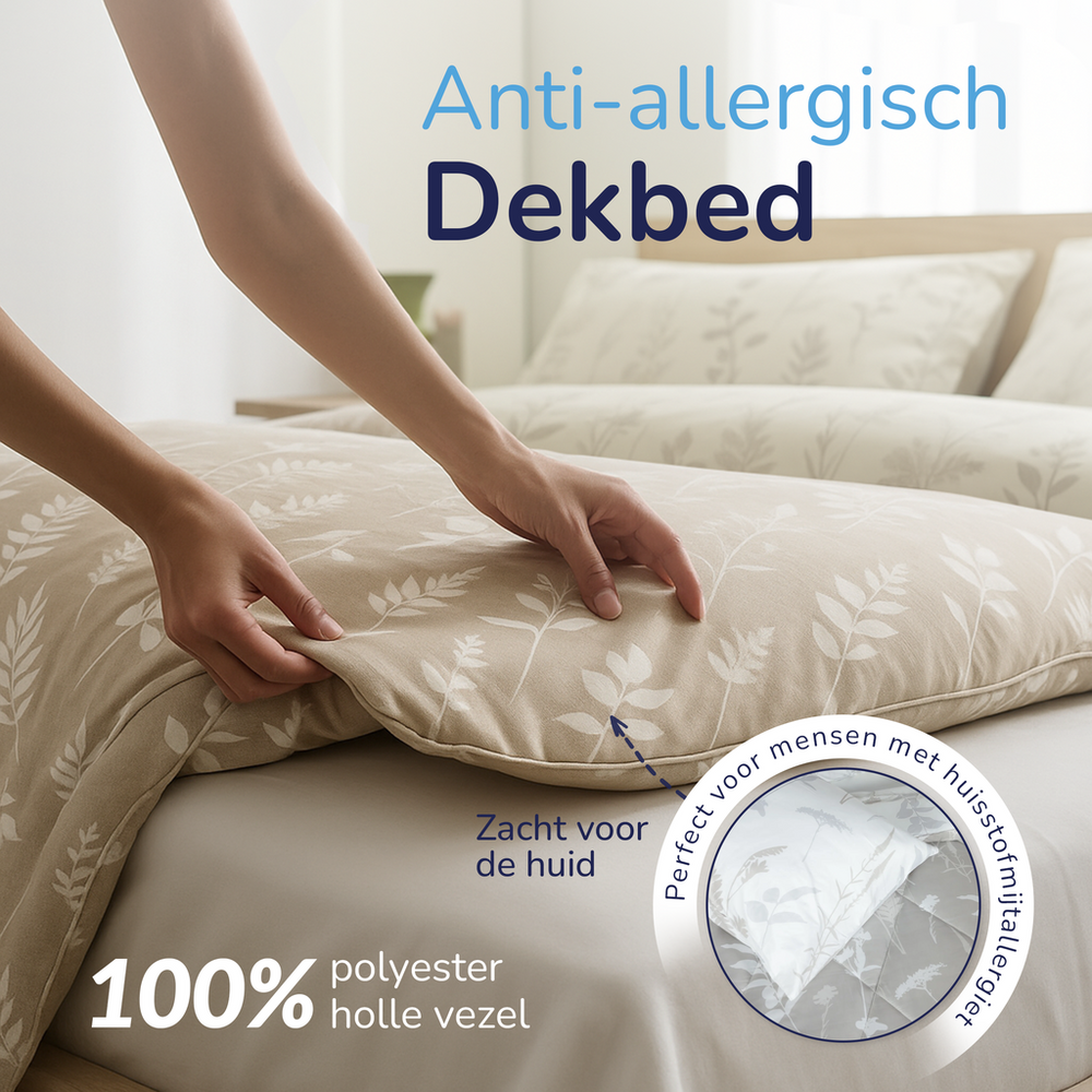 Decoware dekbed zonder overtrek incl. kussensloop Silhouette Leaves - microvezel