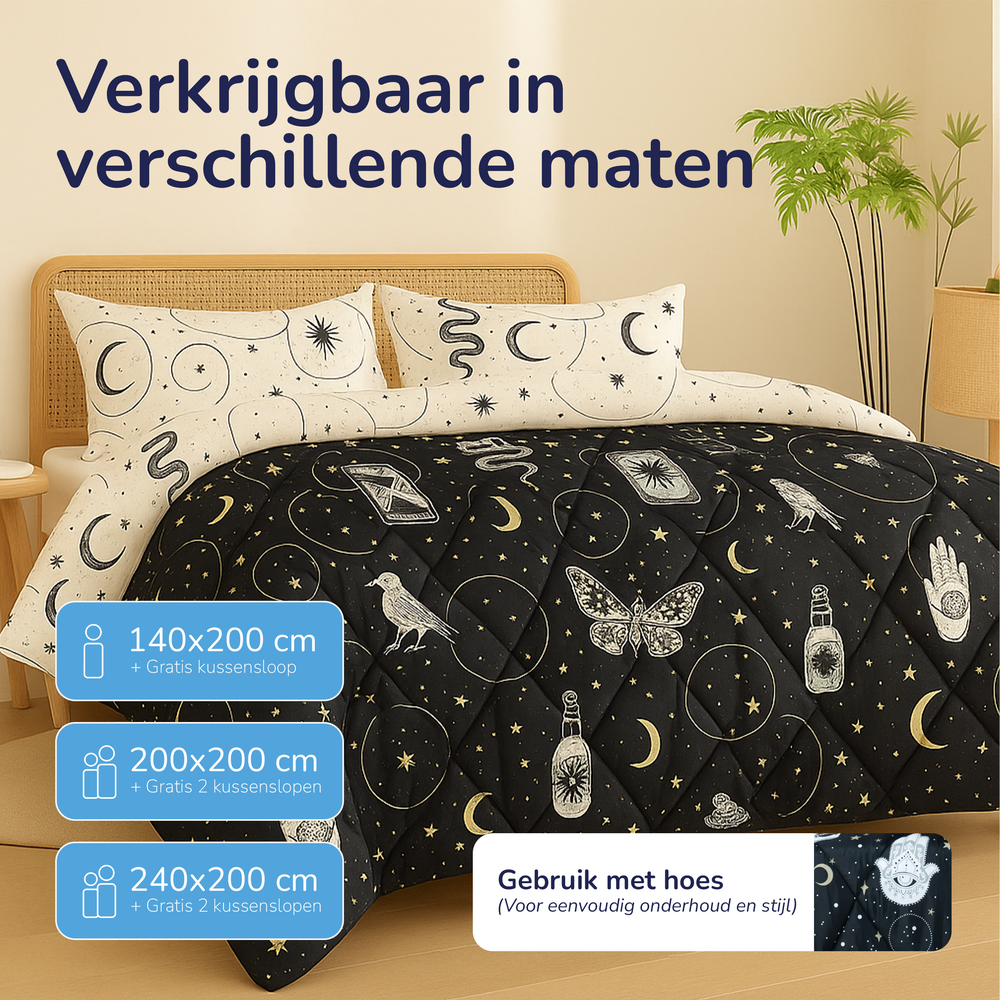 Decoware dekbed zonder overtrek incl. kussensloop - microvezel - Gothic Magic