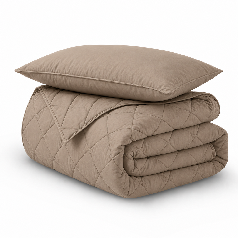 Decoware dekbed zonder overtrek incl. kussensloop - taupe