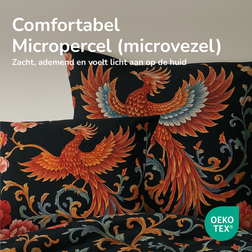 Decoware dekbed zonder overtrek incl. kussensloop - Phoenix Bloom - 2-persoons (200x200 + 2st. 60x70 cm)