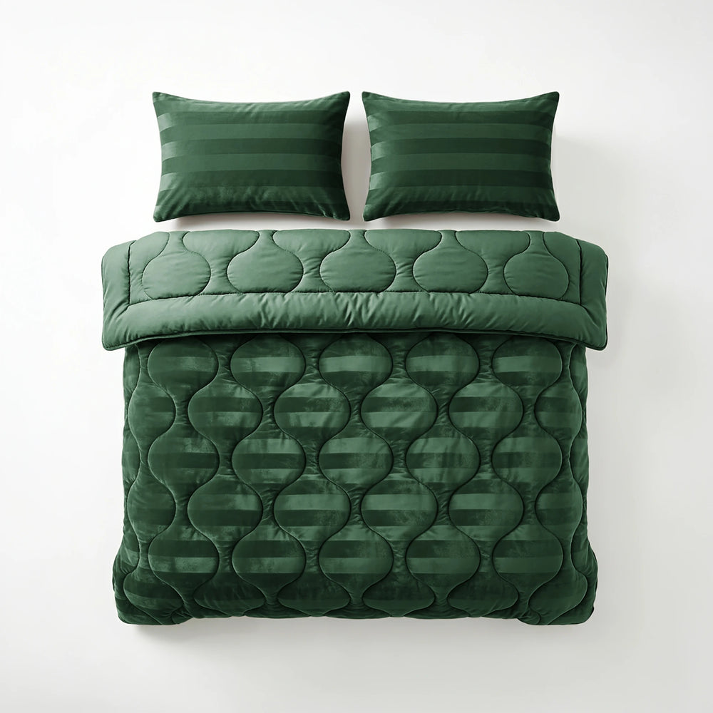 Sleeptime Lazy dekbed zonder overtrek Hotel Velvet excl. kussensloop - Donker Groen