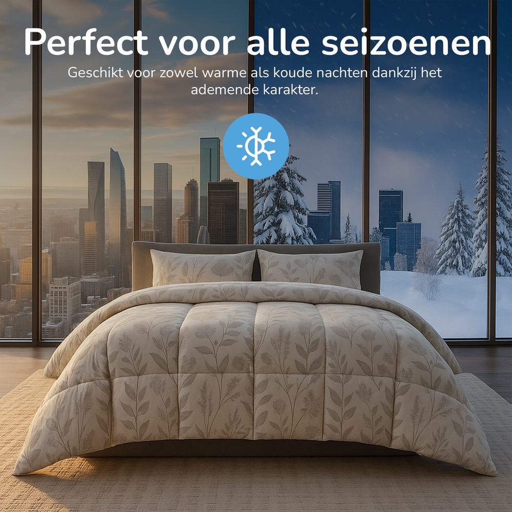 Decoware dekbed zonder overtrek incl. kussensloop Silhouette Leaves - microvezel