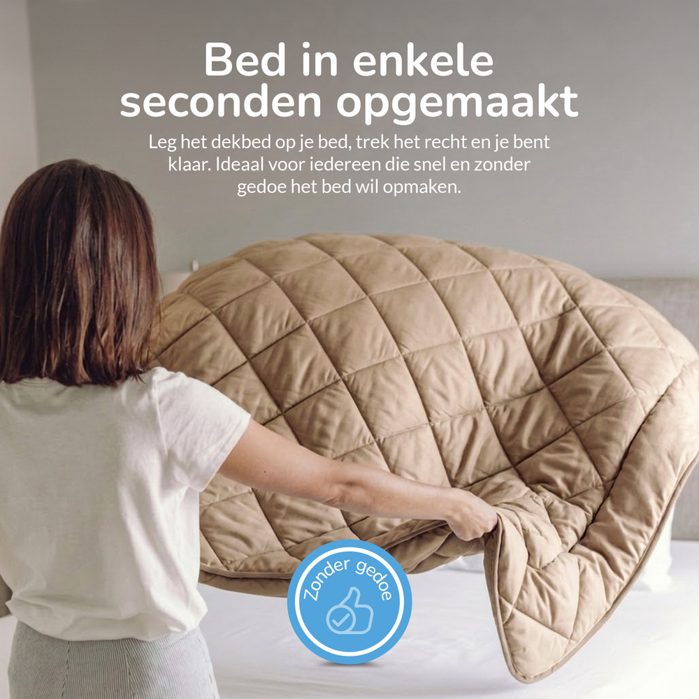 Decoware dekbed zonder overtrek incl. kussensloop - taupe