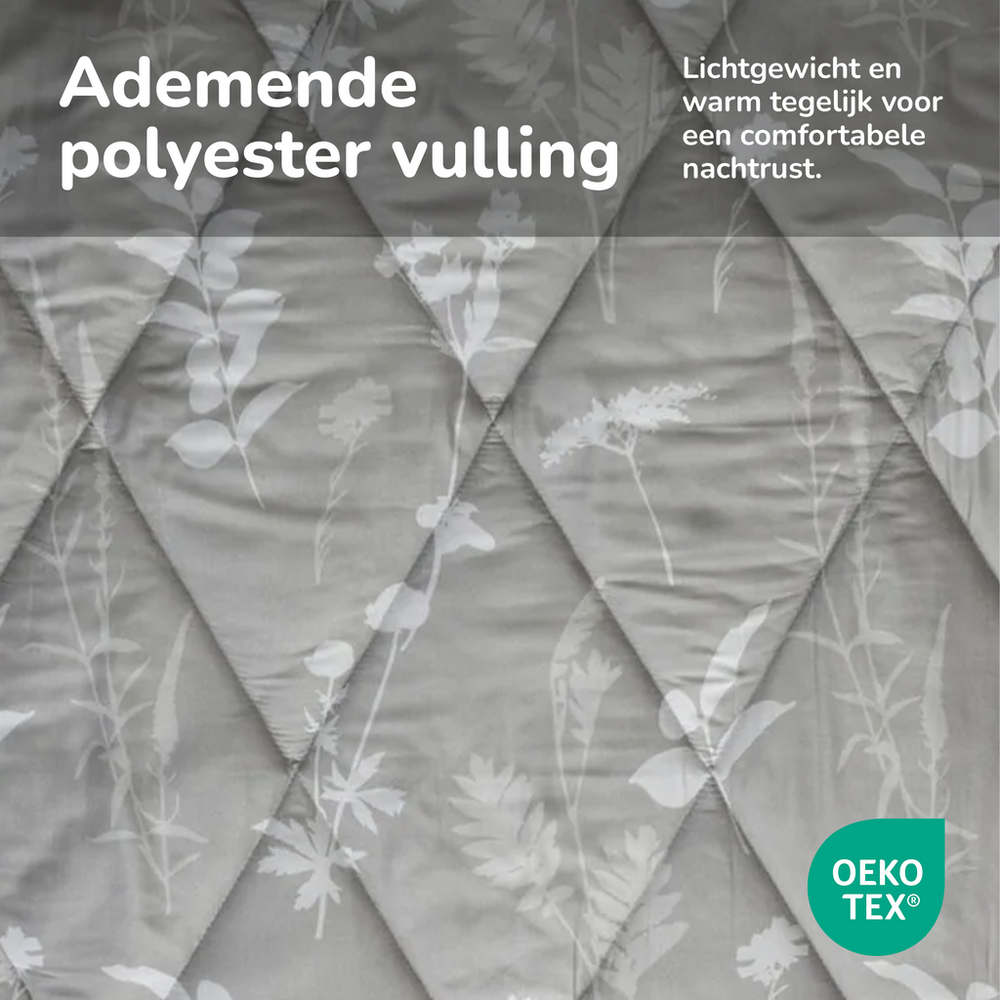 Decoware dekbed zonder overtrek incl. kussensloop Silhouette Leaves - microvezel