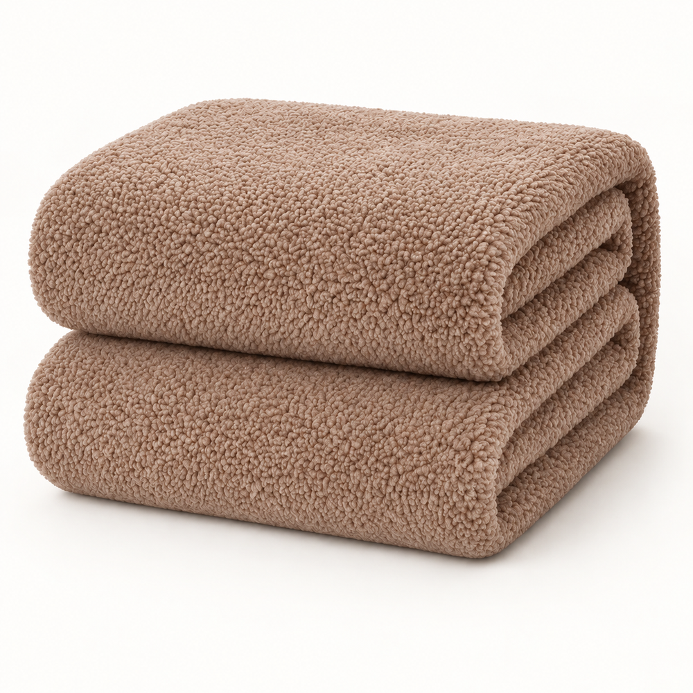 Teddy fleece hoeslaken - Taupe