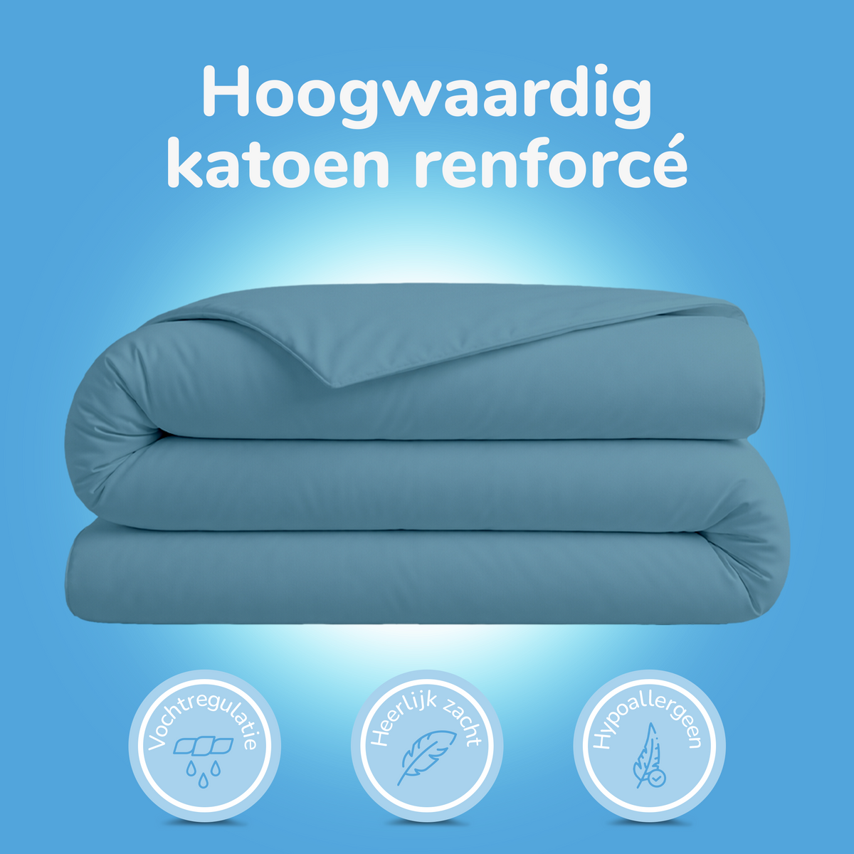 Decoware peuter dekbedovertrek uni - blauw - katoen
