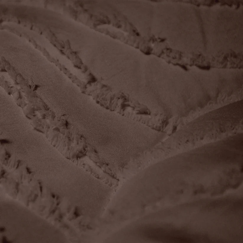 Decoware dekbed zonder overtrek incl. kussensloop - Tufted Waves - bruin