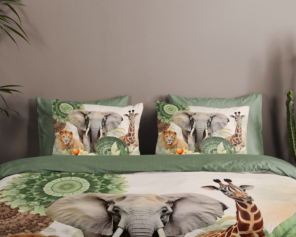 HiP dekbedovertrek Sagadar - katoensatijn - 1-persoons (140x220 + 60x70 cm)