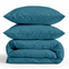 Decoware dekbedovertrek uni - blauw - katoensatijn