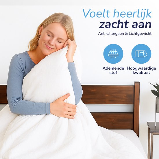 Decoware dekbed zonder overtrek incl. kussensloop - Mousseline - wit