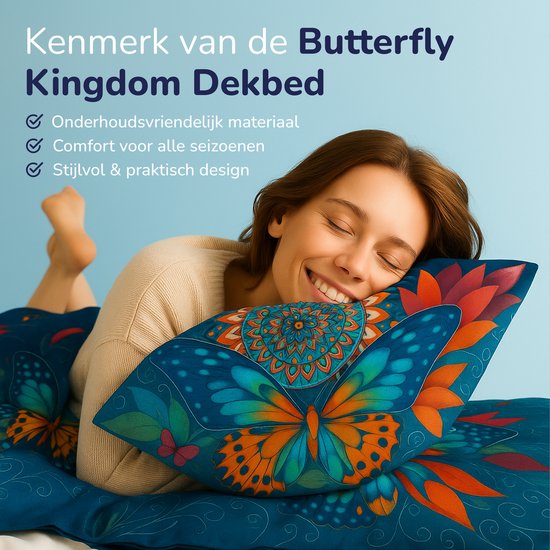 Decoware dekbedovertrek Butterfly Kingdom - microvezel