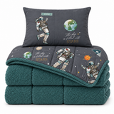 Decoware kinderdekbed zonder overtrek Space - Teddy - Katoen - Incl. kussensloop - 140x220 cm