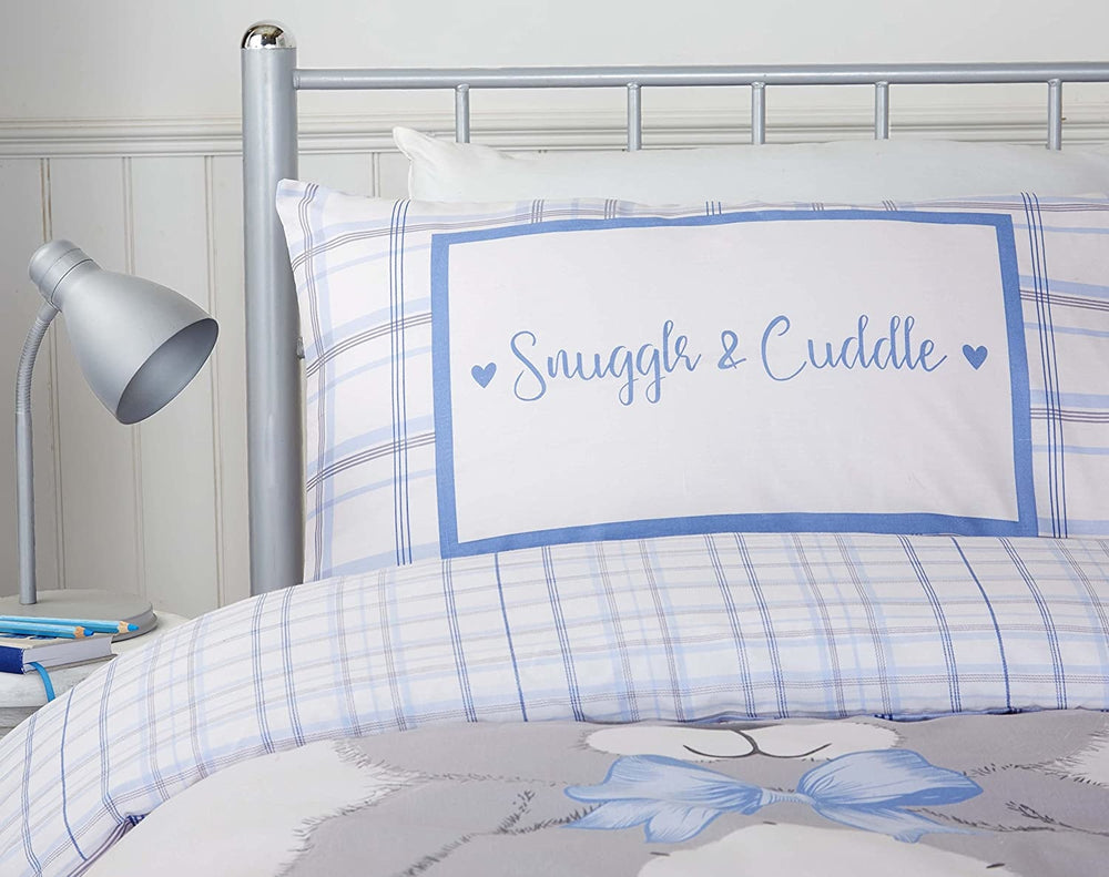 Kinderdekbedovertrek Snuggle & Cuddle  - blauw - polykatoen