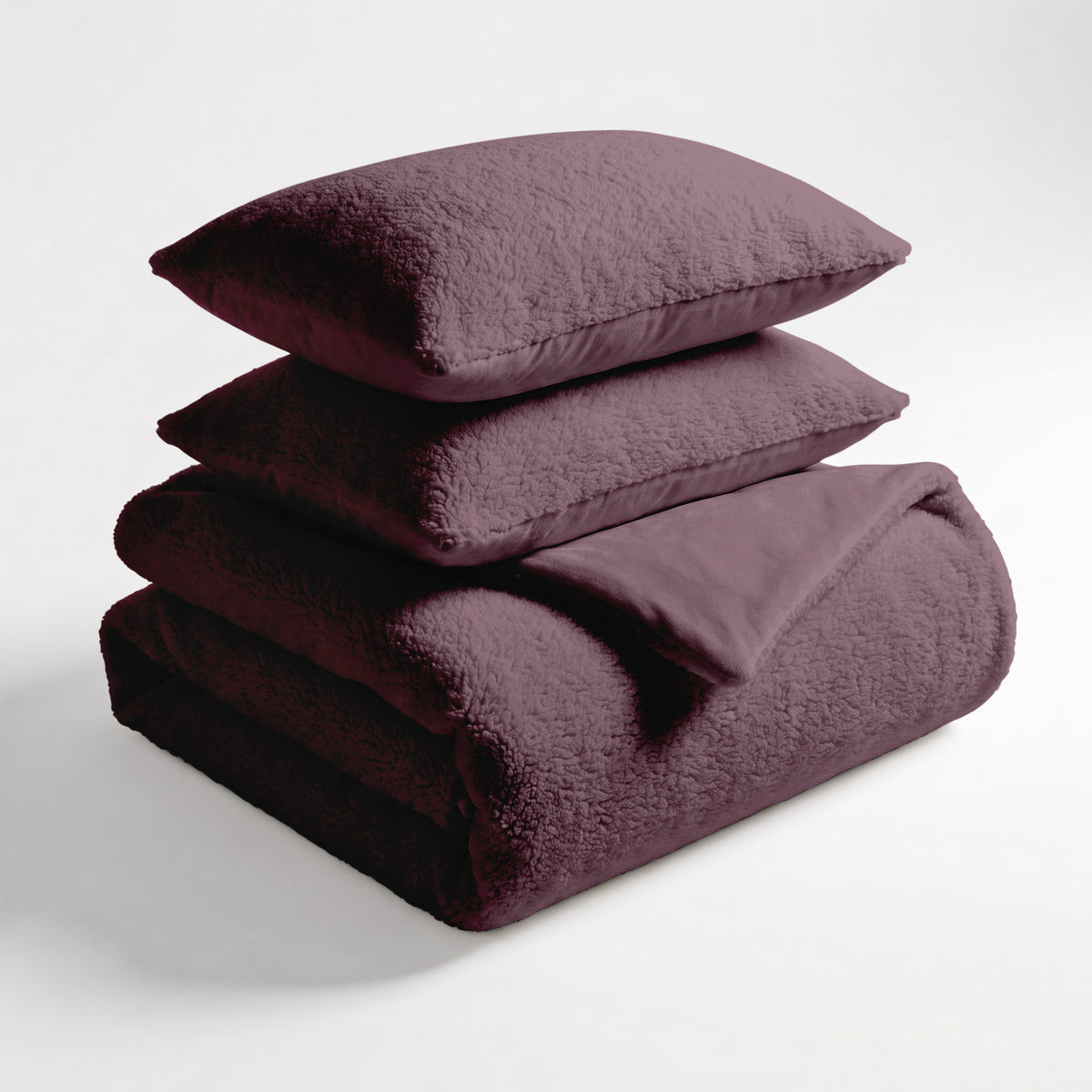 Zydante teddy dekbedovertrek - Mauve - Eenpersoons