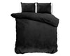 Sleeptime dekbedovertrek - zwart - velvet - 1-persoons (140x220 + 60x70 cm)