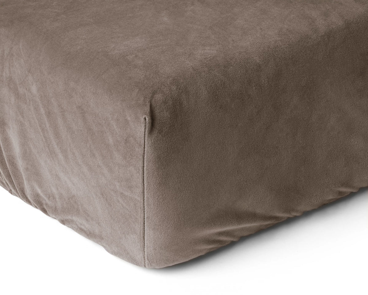 Velvet Hoeslaken - taupe