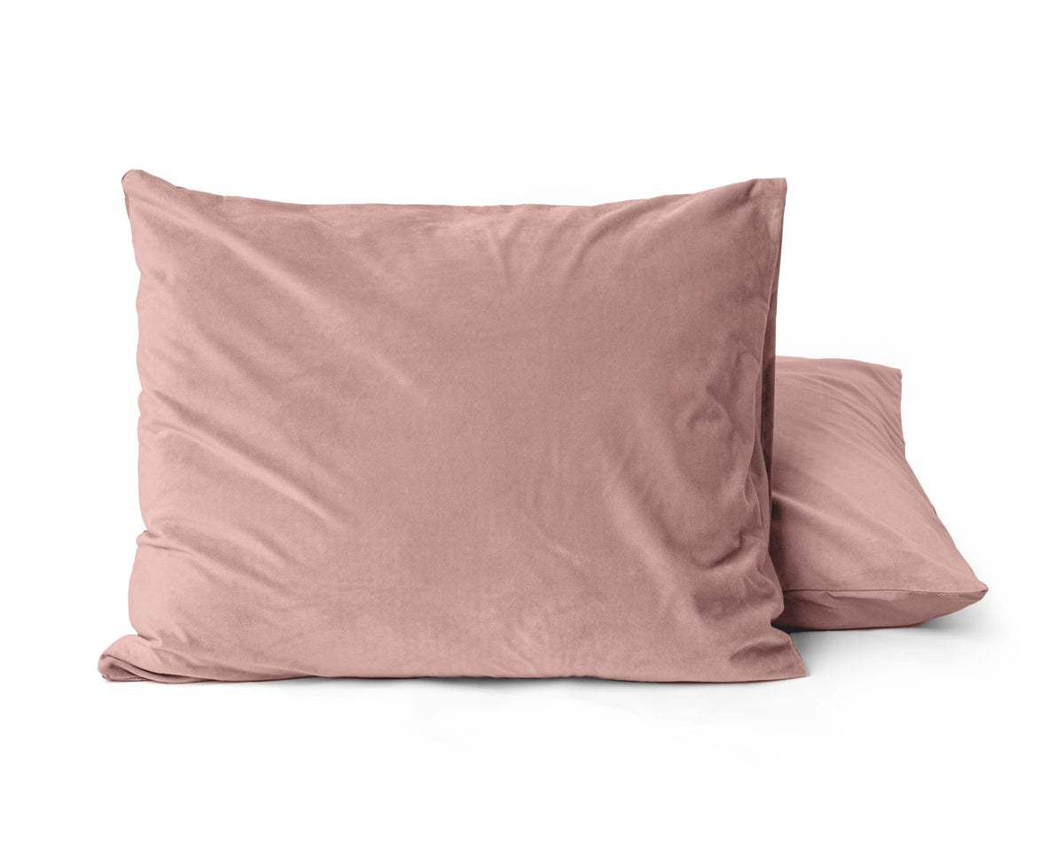 Roze kussenslopen - velvet (Per 2 st)