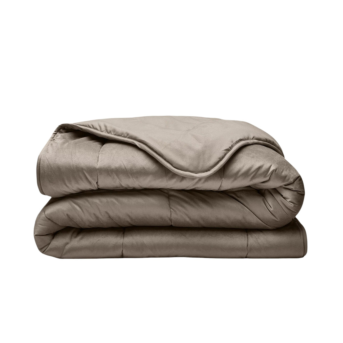Sleeptime Velvet Lazy dekbed zonder overtrek excl. kussensloop - Taupe/Grijs - 140x200 cm