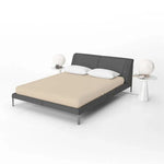 Beau Maison hoeslaken - Jersey - Zand - 200x200/220 cm