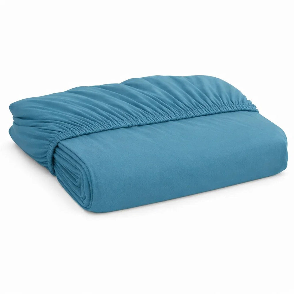 Decoware Jersey hoeslaken adria blauw