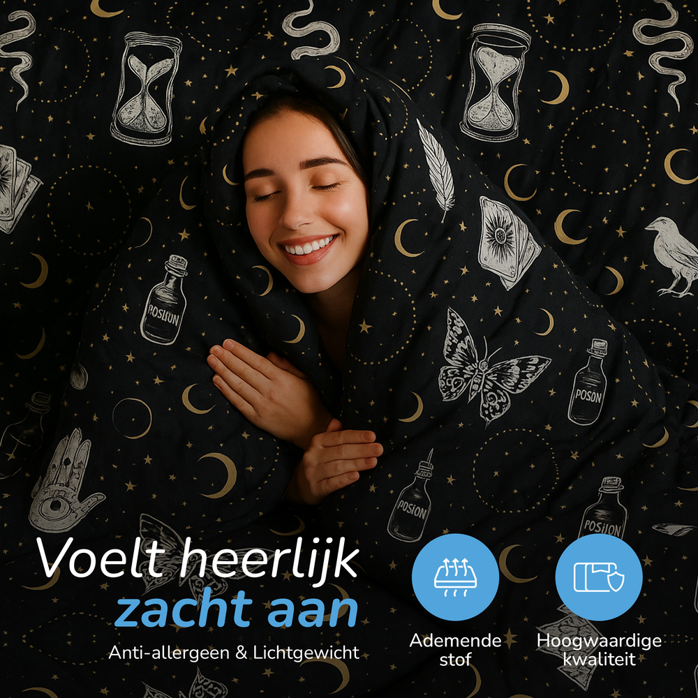 Decoware dekbed zonder overtrek incl. kussensloop - microvezel - Gothic Magic