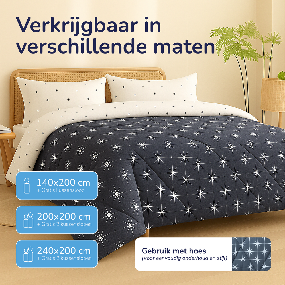 Decoware dekbed zonder overtrek incl. kussensloop Northern Stars - microvezel