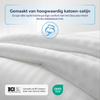 Hotelstreep dekbedovertrek - Wit - Katoensatijn