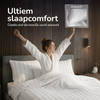 Hotelstreep dekbedovertrek - Wit - Katoensatijn