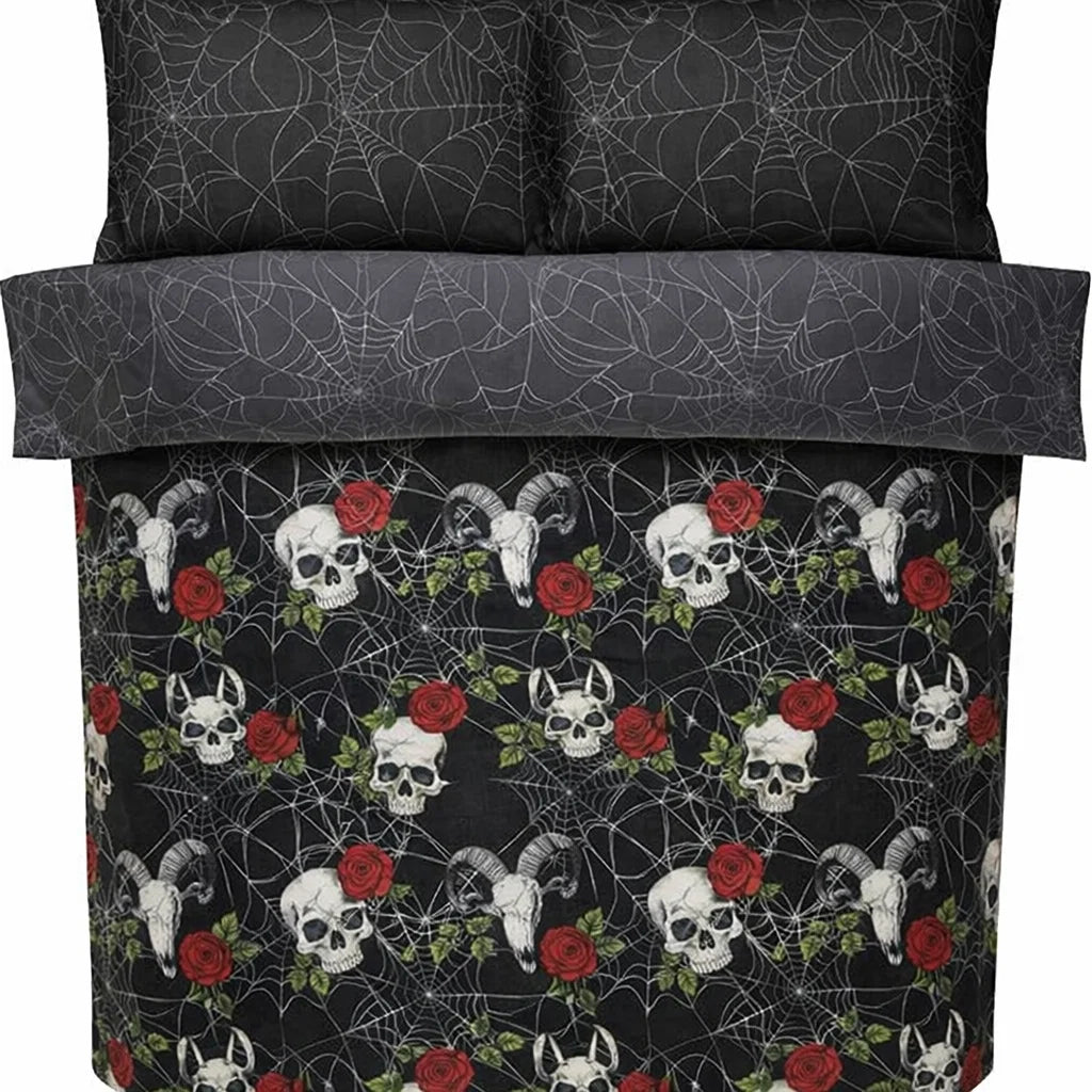 Decoware dekbedovertrek Skulls & Roses - microvezel