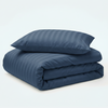 Decoware peuter dekbedovertrek Hotelstreep - blauw - katoensatijn