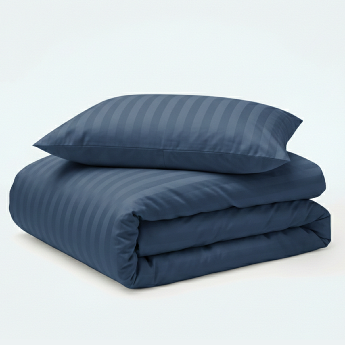 Decoware peuter dekbedovertrek Hotelstreep - blauw - katoensatijn