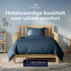 Decoware peuter dekbedovertrek Hotelstreep - blauw - katoensatijn