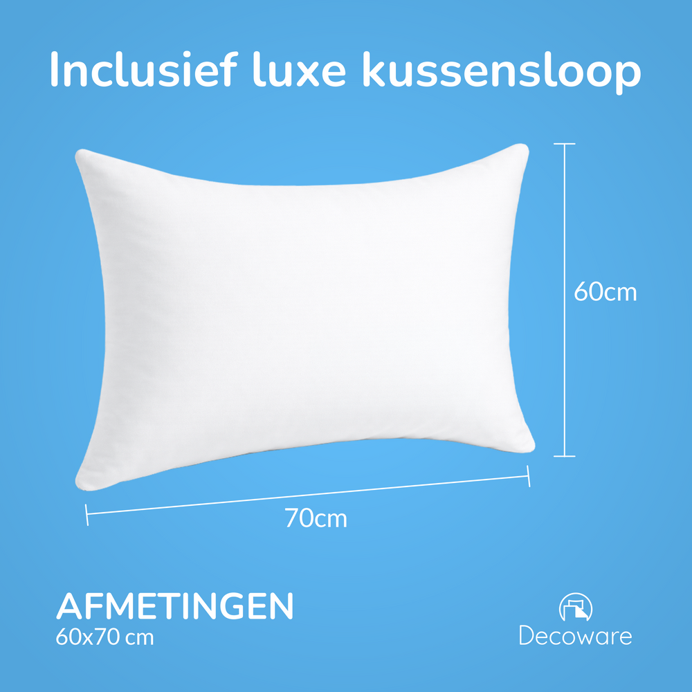 Decoware dekbedovertrek uni - wit - katoen