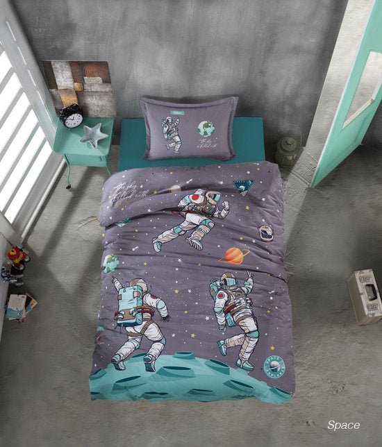 Decoware kinderdekbedovertrek Space - Katoen - 1-persoons