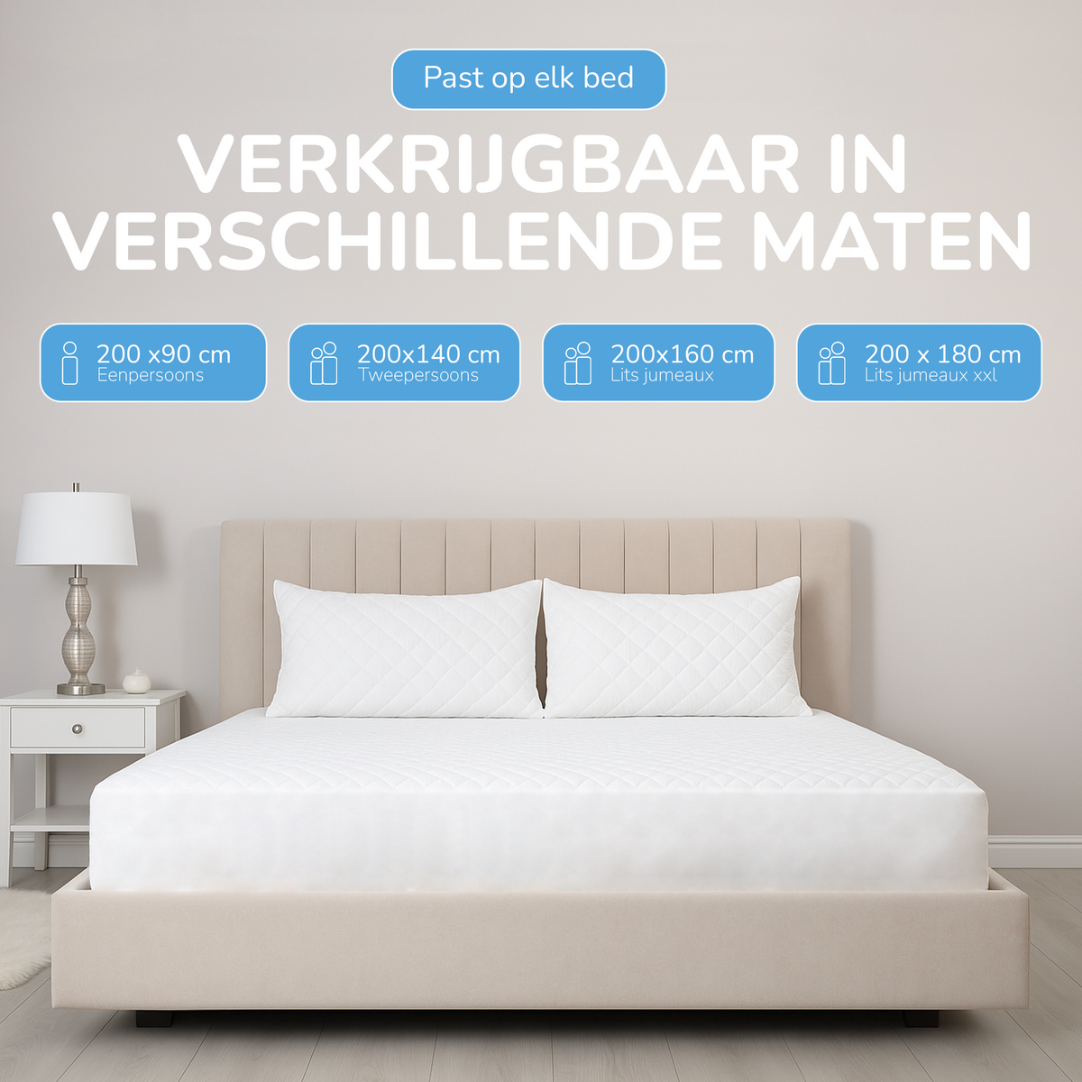 Gewatteerde matrasbeschermer - vernieuwer
