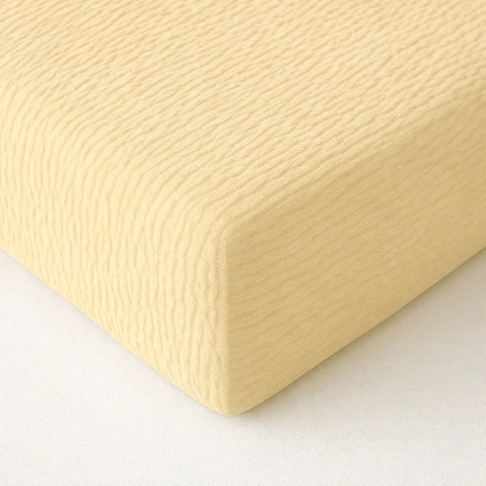 Mousseline hoeslaken - microvezel - creme