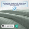 Dekbedovertrek Hotelstreep - lichtgroen - Katoensatijn