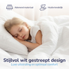 Decoware peuter dekbedovertrek Hotelstreep - wit - katoen satijn