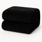 Teddy fleece hoeslaken - zwart