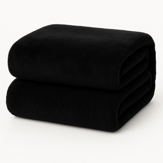 Teddy fleece hoeslaken - zwart