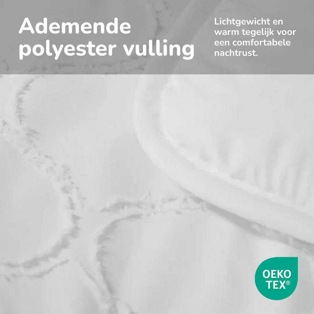 Decoware dekbed zonder overtrek incl. kussensloop - Tufted Curve - off white