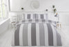 Purest Home dekbedovertrek Chambray Stripe grijs - polykatoen - Lits-jumeaux (230x220 + 2st. 50x75 cm)