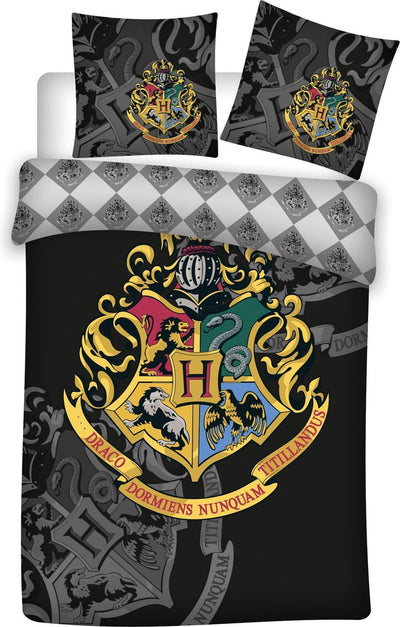 Harry Potter kinderdekbedovertrek Hogwarts wapen - microvezel