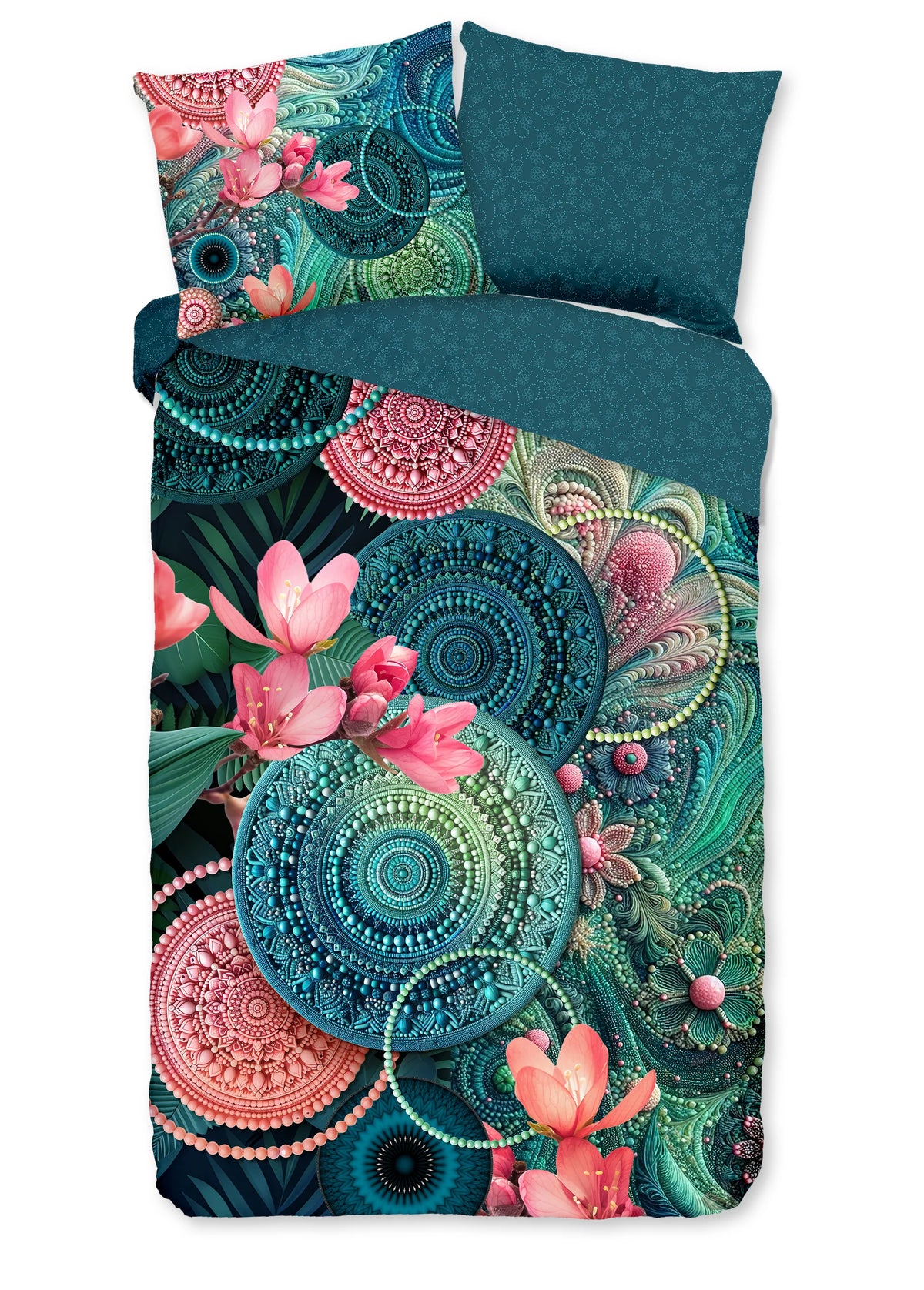 HiP dekbedovertrek Zarha - katoensatijn - lits-jumeaux (240x220 + 2st. 60x70 cm)