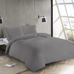 Papillon dekbedovertrek Madrid grijs - Katoen percal - 1-persoons (140x220 + 60x70cm)