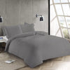 Papillon dekbedovertrek Madrid grijs - Katoen percal - 1-persoons (140x220 + 60x70cm)