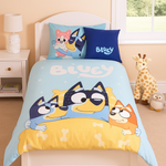 Kinderdekbedovertrek Bluey, Bandit & Bingo - katoen