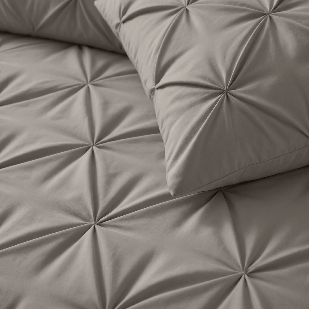 Microvezel Pintuck kussensloop 60x70 cm - Grijs - Per 2 stuks - detailfoto
