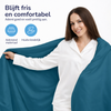 Decoware dekbedovertrek uni - blauw - katoensatijn